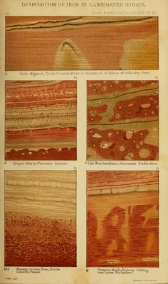 an old book with different types of soil