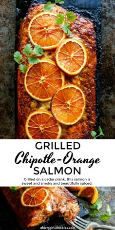 grilled grape orange salmon on a sheet of foil