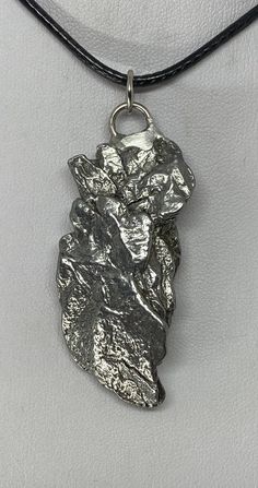 Excited to share this item from my #etsy shop: Rare Meteorite Campo del Cielo Pendant 27.37 grams, Beautiful and unique meteorite formation, Astronomy Gift Meteorite Pendant, Iron Meteorite, Astronomy Gift, Silver Snake Chain, Natural Forms, Leather Necklace, Snake Chain, Astronomy, Necklace Lengths