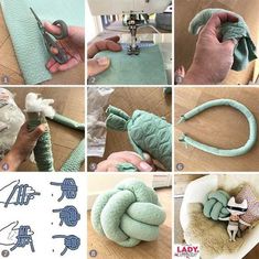 instructions for how to make a knitted doll