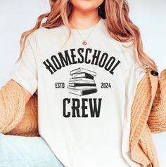 Personalized Homeschool Mom Shirt Custom Homeschool Dad Shirt Toddler Homeschool Crew Gift For Mom and Me Matching Family Shirt for Kids Mom Shirt