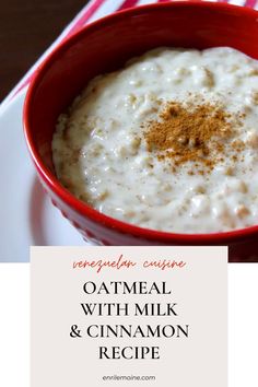 oatmeal with milk and cinnamon recipe