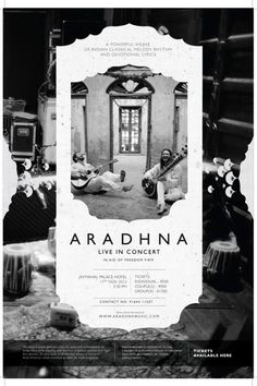 the poster for aradhna live in concert