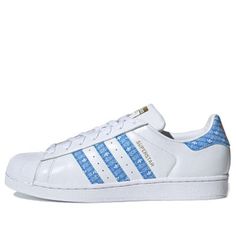 adidas Superstar 'Real Blue Logo Print' EG2916 (SNKR/Skate/Casual/Unisex/Low Top/Classic) Blue Adidas Custom Sneakers For Streetwear, Blue Skate Shoes With Three Stripes And Round Toe, Blue Skate Shoes With Three Stripes For Streetwear, Blue Three Stripes Skate Shoes With Round Toe, Blue Adidas Custom Sneakers, Custom Blue Adidas Sneakers With Logo, Blue Adidas Skateboarding Sneakers, Blue Streetwear Sneakers With Three Stripes, Blue Logo