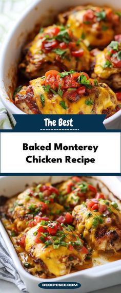 This easy Baked Monterey Chicken combines juicy chicken with melted cheese and crispy bacon, all smothered in tangy barbecue sauce. It’s a satisfying meal that’s simple to prepare and sure to please.