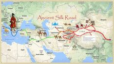 the ancient silk road is shown in this map