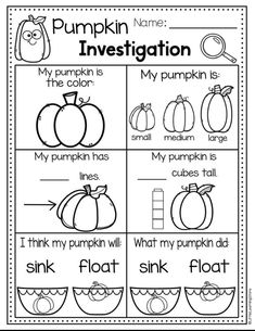 pumpkin themed worksheet for kids to learn how to write and color the words