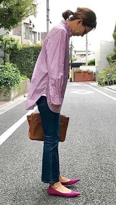 Denim Flats, Cooler Look, Fashion Over 40, Autumn Outfit, Fashion Over 50, Looks Style, Mode Inspiration