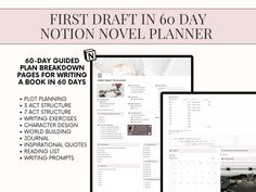 the first draft in 60 day novel planner