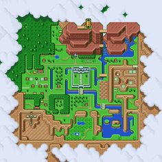 the legend of zelda's map is shown in this screenshot from the nintendo game