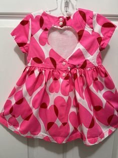 VTG The Place -  Toddler Pink Hearts Dress fully lined with petticoat back heart cutout SZ 12-18 Pink Heart Dress, Hearts Dress, Wool Flannel, Heart Dress, Pink Hearts, Little Dresses, Petticoat, Pink Heart