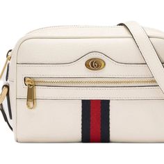 Gucci Ophidia Mini Shoulder Bag With Web In White Gucci Ophidia Mini Shoulder Bag With Web In White Interior: 1 Open Pocket Exterior: 1 Zipper Pocket Approx. : 18 Cm X H: 12.5 Cm X D: 5.5 Cm (7" X 5" X 2.25") Strap Length: 135 Cm-155 Cm Or 53"-61" (Adjustable In 5 Steps) Product Number 719885 Made In Italy White Leather Gucci Shoulder Bag, Gucci Cream Crossbody Shoulder Bag, Gucci White Shoulder Bag For Everyday Use, White Gucci Shoulder Bag For Everyday Use, White Gucci Bag For Formal Occasions, White Luxury Gucci Shoulder Bag, Luxury White Gucci Shoulder Bag, Designer White Gucci Shoulder Bag, White Designer Gucci Bags