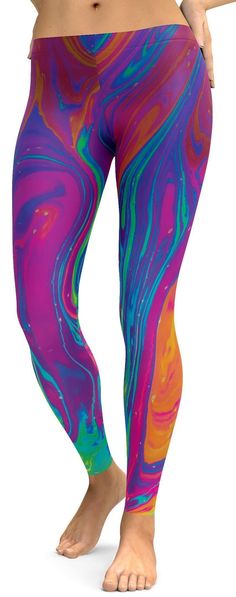 With these abstract Colorful Splash patterned Leggings, you will have an abundance of colors. You can wear these to the gym, festivals or out and about. Go crazy and start combining these leggings with anything and everything. 100 Squats, Best Printers, Purple Leggings, Hard Workout, Patterned Leggings, Go Crazy, Soft Leggings, Squat Proof, Intense Workout