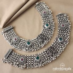 Anklets – Page 3 – Nakoda Payals Heavy Anklets Silver, Chandi Payal Designs, Heavy Anklets, Blouse Hangings