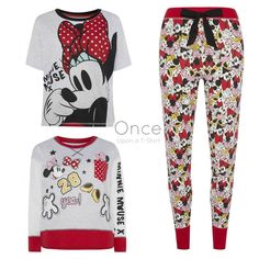 PRIMARK Ladies DISNEY MINNE MOUSE Pieces of Minnie Pyjamas PJ Pieces Sleepy Clothes, Woman Pyjamas, Mickey Y Minnie, Disneyland Trip, Disney Ladies, Women Nightwear