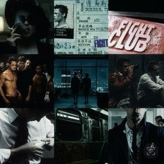 the collage shows many different scenes from movies