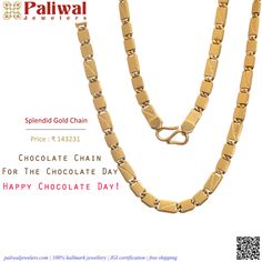 Gold Chain Design Men Jewelry, Real Gold Chains For Men, Gold Chain For Women, Happy Chocolate Day, Real Gold Chains, Bride Jewelry, Chain For Women, Gold Bride Jewelry