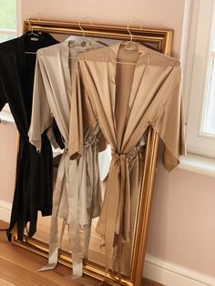 Silk Robe Aesthetic, Luxury Silk Robe, Luxury Satin Robe For Daywear, Brown Silk Robes, Elegant Cream Silk Robe, Silk Satin Finish Sleep Robe, Aesthetic Loungewear, Black Silk Robe