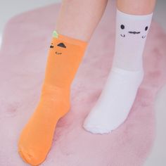 ❤️ Purposely mismatched, as Mr Pumpkin and Mr ghost have been inseparable since high school. If you want matching pairs, you'll just have to buy two ;)❤️ A quirky addition to any spooky outfit!❤️ One size fits most adults. I'm a size 6 US women's and my partner is size 10 US men's, and they fit both of us well! Playful White Socks, Cute White School Socks, Novelty White Socks For Stocking Stuffers, White Cotton School Socks, Casual White School Socks, Matching Pairs, My Partner, Us Man, High School