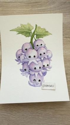 a bunch of little purple flowers on top of a white card with the words love