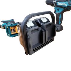 a cordless drill attachment with two tools in it