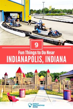 an amusement park with slides and rides for kids to ride on in indiana, indiana