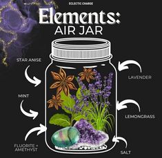 @eclecticcharge Rain Spell Jar, Element Spell Jars, Air Element Spell Jar, Intelligence Spell Jar, Element Jars, Air Element Witchcraft, Potion Recipes