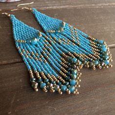 Future Jewelry, Native Beading, Seed Bead Crafts, Earring Styles, Beaded Chandelier Earrings, Dream Future, Fan Jewelry, Festival Earrings