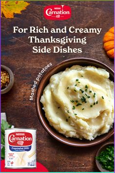 Make your mashed potatoes even better with the creamy goodness of Carnation Evaporated Milk! Experience the secret to the smoothest, most indulgent mashed potatoes. With Carnation, each spoonful is a velvety, rich delight that will leave everyone wanting more. Shop now and unlock the secret to amazing mashed potatoes for your Thanksgiving spread. Amazing Mashed Potatoes, Finger Foods For Toddlers, Slow Cooker Apple Cobbler, Delicious Mashed Potatoes, Baked Dinners, Foods For Toddlers, Veggie Balls, Thanksgiving Spread, Vegan Protein Recipes