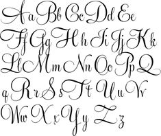 the upper and lowercase letters are handwritten in cursive style, with black ink