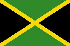 the flag of jamaica is shown in green and yellow with two diagonal stripes on it