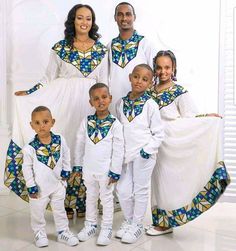 African Dress For Couples, Family Photo Outfits African, African Traditional Wear For Couples, Traditional Attire African Couples, Lobola Outfits For Couples, African Kids Clothes, Ethiopian Clothing, Ethiopian Traditional Dress