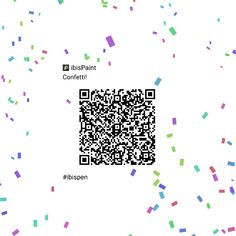 a qr - code with colorful confetti on it