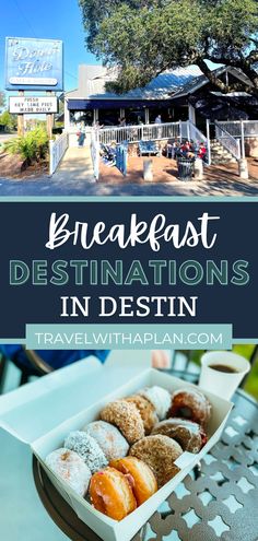 breakfast destinations in destin, florida with text overlay reading breakfast destinations in destin