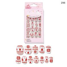 Christmas Cute Children Nails 24 Pieces Wearable – Tiny Angels Shopping Gift Store Nail Art For Kids, Manicure Kit, Popular Nails