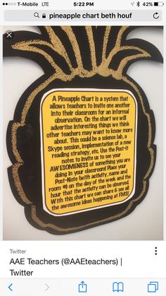 an image of a yellow and black plaque on a white background that says, pineapple chart beth hour