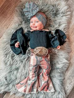 An outfit every girl needs. Country Baby Outfits Girl, Gender Neutral Nursery Western, Western Newborn Outfits, Baby Western Outfit Girl, Southern Baby Girl Outfits, Country Baby Girl Outfits, Baby Girl Country Outfits, Baby Girl Western Outfits, Country Baby Stuff