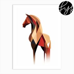 a horse made out of geometric shapes