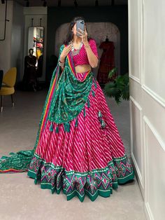 Beautiful printed cotton navratri lehenga choli Lehenga Designs Simple