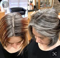 Grey Brown Hair, Gray Roots, Gorgeous Gray Hair, Grey Hair Inspiration, Grey Roots, Gray Hair Growing Out