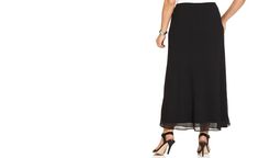 MSK Plus Size Chiffon Maxi Skirt - Skirts - Women - Macy's Chic Fitted Chiffon Maxi Skirt, Spring Chiffon Workwear Skirt, Spring Chiffon Skirt For Work, Chic Flowy Maxi Skirt For Party, Elegant Black Summer Skirt, Spring Workwear Chiffon Skirt, Chic Chiffon Tiered Skirt Bottoms, Chic Chiffon Pleated Skirt, Elegant Chiffon Flared Skirt Bottoms