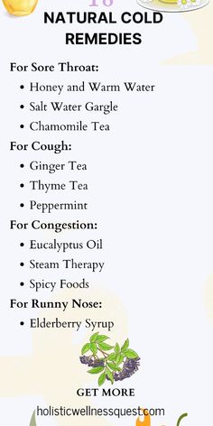 Feeling under the weather? 🤒 Check out these 18 natural cold remedies that’ll help you feel better fast! From natural sore throat remedies to natural cough remedies, we’ve got you covered. 🌼💧 Click to discover effective solutions for adults and kids alike. Read more on the blog! Sick Remedies Sore Throat, Sore Throat Herbal Remedy, What Soothes A Sore Throat, Food For Sore Throat Recipes, What Helps Sore Throat, Holistic Sore Throat Remedies, Cold Remedies Fast Sore Throat, Coughing Remedies For Adults, Natural Cold Remedies For Adults