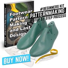 DIY Footwear Pattern Making Kit: GREAT FOR BEGINNERS! Follow the Step-By-Step process to make your own footwear patterns at home. Includes: 1. Softcover Book: Footwear Pattern Making and Last Design by Wade Motawi 2. Pair of shoe lasts: you choose your shoe size, SNF-1 last, see chart below 3. Shoemaker's measuring tape: 24in - 60cm 4. Cut-paper shoe pattern: the exact pattern shown in the book Shipping Flat Rate USPS Priority Mail Express $15.50 Ships fast from Carlsbad, California, USA. USA SH Shoe Pattern Template, Diy Footwear, Make Your Own Shoes, Shoe Maker, Leather Handbag Patterns, Paper Shoes, Book Pattern, Carlsbad California, Shoe Making