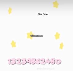 the numbers and stars are arranged in different colors