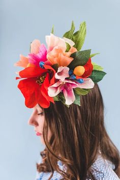 3 DIY Derby Hat ideas - The House That Lars Built Flower Hat Diy, Diy Fashion Upcycle