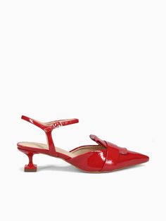 Luciana Red Glossy Patent Red / 5 / M Casual Red Heels For Workwear, Red Summer Heels For Work, Trendy Red Heels For Work, Chic Red Heels For Fall, Chic Red Heels For Spring, Patent Heels, Size 10 Women, Red Color, Women Shoes