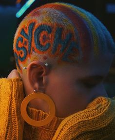 Shaved Hair Art, Buzzcut Hair Dye Art, Hair Color Art, Editorial Hair