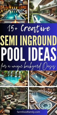 an image of some swimming pools with text overlay that says creative sem inground