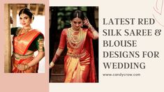 Red color is considered as… The post 70 Red Silk Saree and Blouse Designs For Wedding appeared first on Candy Crow. Red Bridal Silk Saree, Saree And Blouse Designs, Blouse Designs For Wedding, Red Blouse Design, Red Saree Blouse, Sleeve Patterns, Sleeveless Blouse Designs, Saree And Blouse