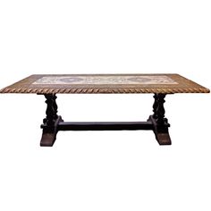 Royal Pamplona Dining Table - Belle Escape Wood Tables Rustic, French Country Dining Table, Wood Slab Dining Table, Wood Dining Table Rustic, Country Dining Tables, Elegant Outdoor Furniture, Painted Dining Table, Spanish Villa, Rustic French Country